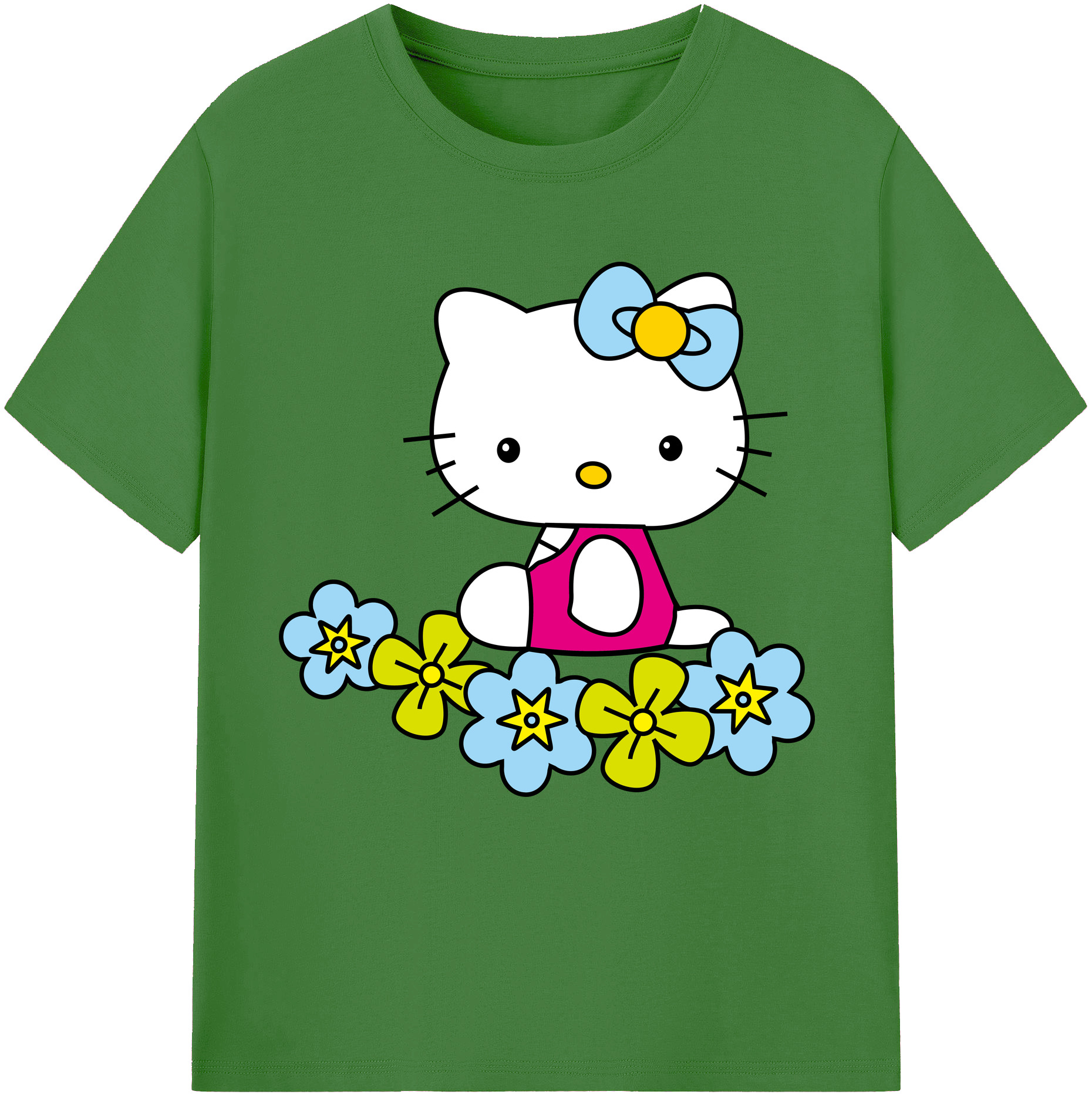 （画像用） Hello Kitty ハローキティ レディースカジュアルプリントTシャツ（綿100％）